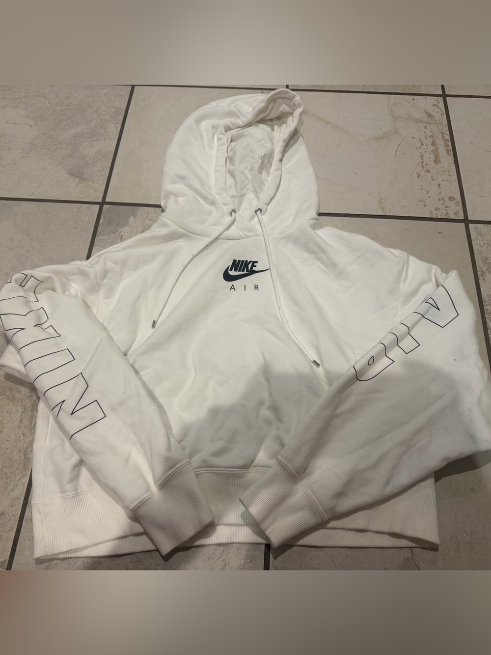 Nike Air White Hoodie with Black Logo